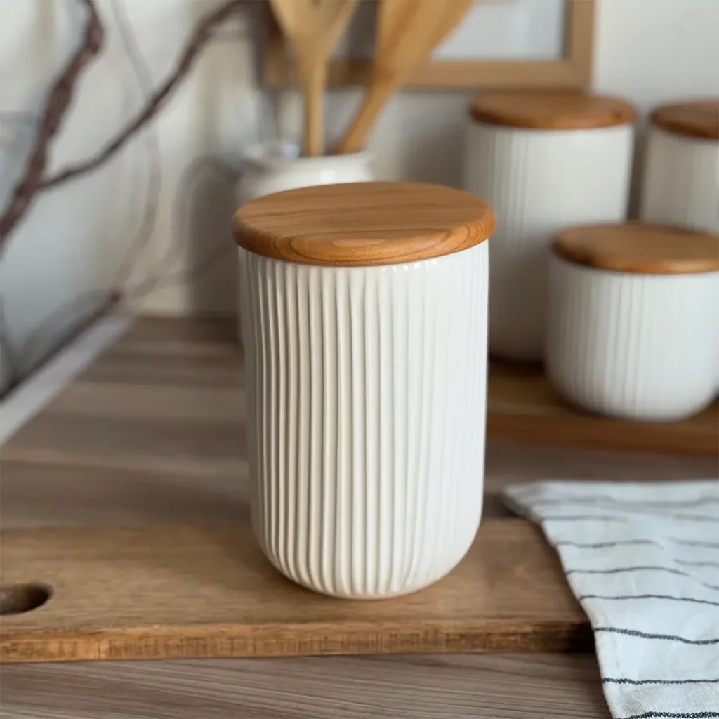 بانکه سرامیکی شیاردار فنجون رنگی