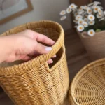 سطل و جادستمالی طرح حصیری کنفی